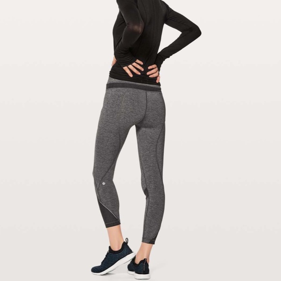 Lululemon Inspire Tight II Heathered Black / Black Size 8 - Picture 1 of 1